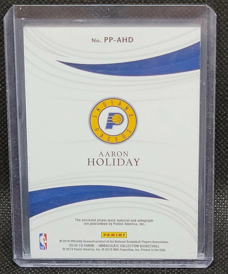 Aaron Holiday 2018-19 Panini Immaculate Rookie RC On Card Auto # /50 Pacers - Image 2 of 2