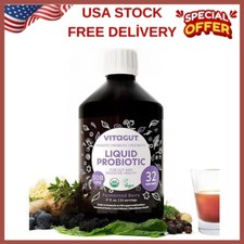 ✨ VITAGUT Liquid Probiotic Prebiotic Postbiotic 50Billion CFU 19Herbs Organic Gu