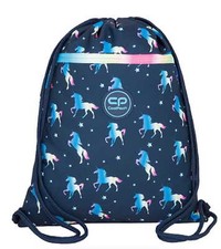 Schuh-Tasche f&uuml;r Sportschuhe f&uuml;r die Kindergartenschule vert Blue Einhorn