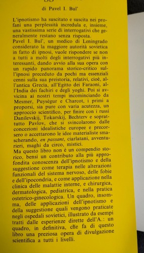 IPNOSI E SUGGESTIONE. Pavel I. Bul'. 1984 Giunti Martello Edizione - Foto 2 di 3