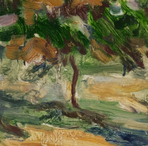 Paisaje de otoño, árboles, pintura al óleo original, artista ucraniano - Imagen 5 de 12