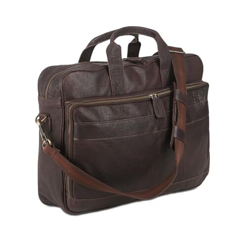 16 Inch Leather briefcases Laptop Messenger Bags for Men and Women Best Brown