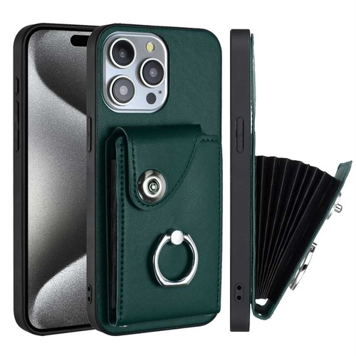 For iPhone 15 14 13 12 11 Pro Max Leather Wallet Case Card Ring Stand with Strap - Picture 42 of 57