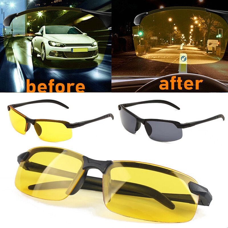 Night Glasses Men Women Driving Sports Wraparound Fit Over Anti