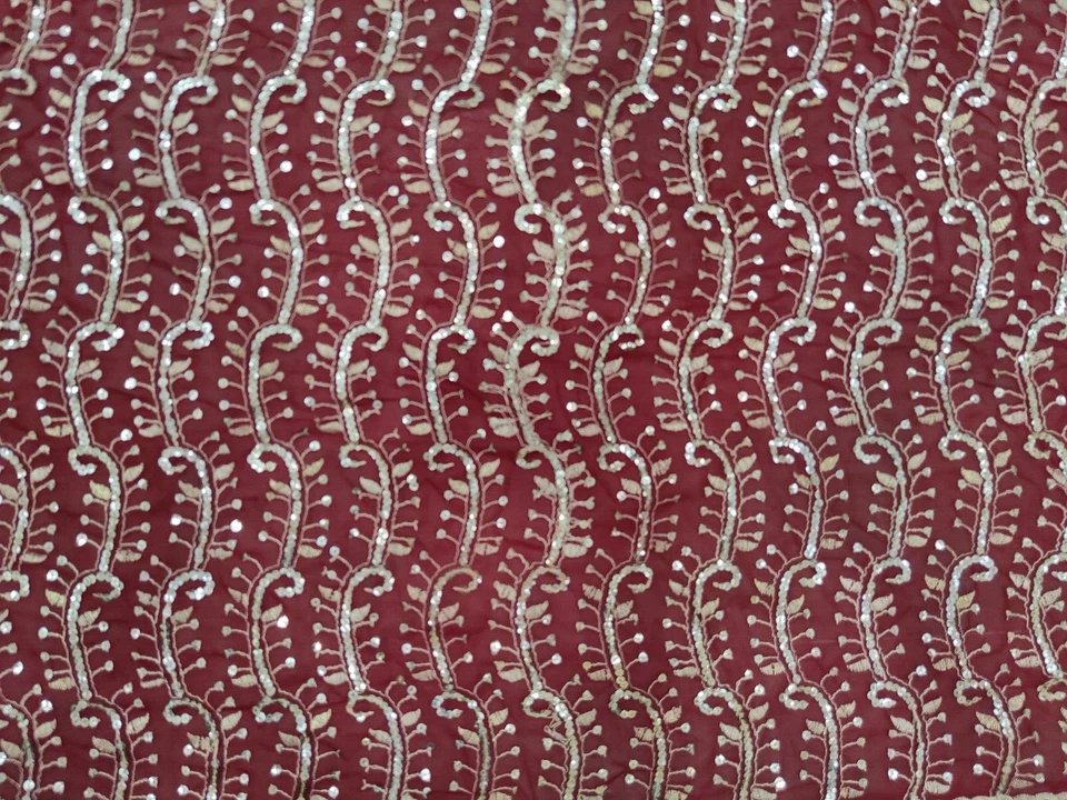 Bufanda Dupatta vintage india lentejuelas estola larga con cuentas bordado hiyab Foto 3 de 4