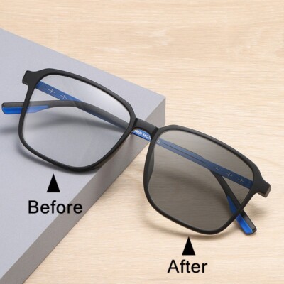 Transition Multifocal Large Reading Distance Glasses Photochromic Readers