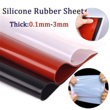 Silicone Rubber Sheet Seal Thin Mat Gasket Clear/Red/Black/White Thick:0.1mm-3mm