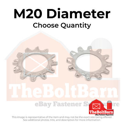 M20 A2-70 Stainless Steel External Tooth Lock Washers (Pick Quantity)