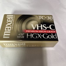 NEW Maxell TC-30 VHS-C Premium High Grade HGX-Gold Tape Camcorder SP 30 Minute