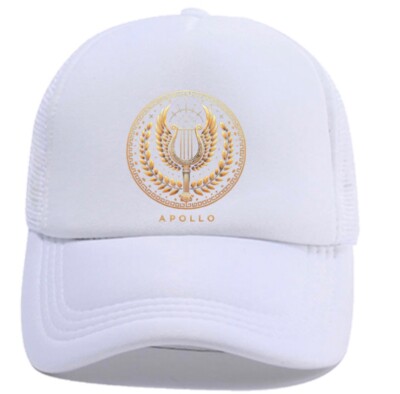 Unisex Adjustable Performance Fit White Apollo Arise Cap