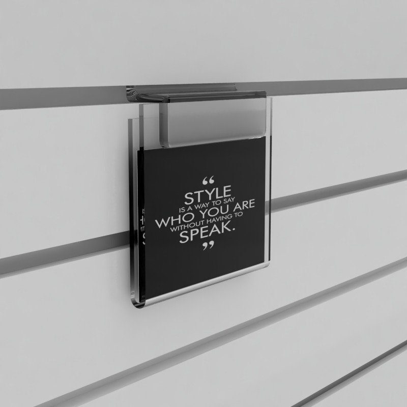 SL1764 - Slatwall Acrylic Information Holders / Display - A5 Landscape