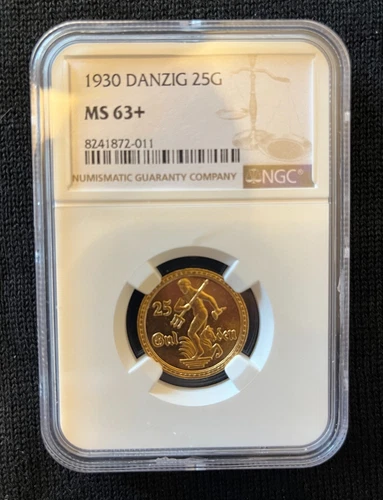 1930 Free City Danzig/Gdansk gold 25 Gulden NGC MS63+ Germany Poland