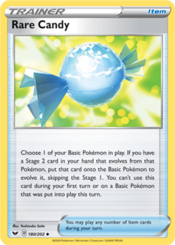1x Rare Candy 180/202  Sword & Shield Pokemon TCG Card NM