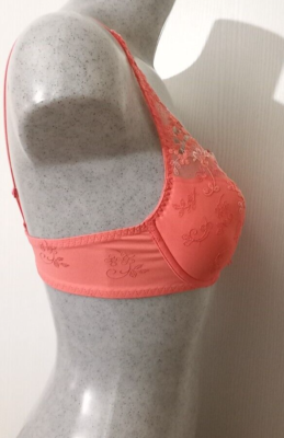Soutien-Gorge Simone Perèle Muse Plongeant - Taille 85C (EU 70C / UK 32C) - Corail - Neuf Avec Étiquettes