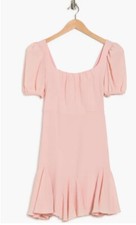 ASTR the Label Womens size Large L dress pink ruffle hem 