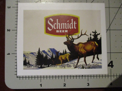 SCHMIDTS great northwest stag STICKER decal craft beer brewing brewery