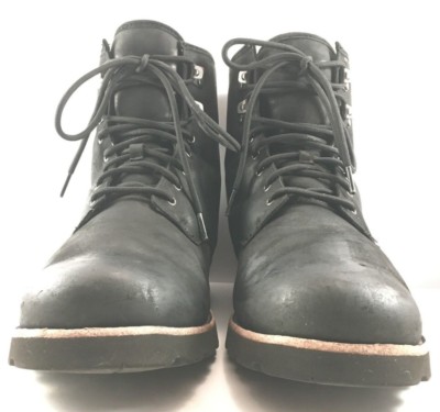 Ugg Australia Black Leather Hannen Lace Up Ankle Boots Mens  display picture 2