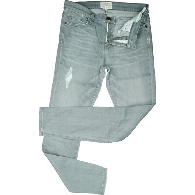 CURRENT ELLIOTT Ankle Skinny Damen Jeans 7/8 Hose stretch 38 W30 used Look grau