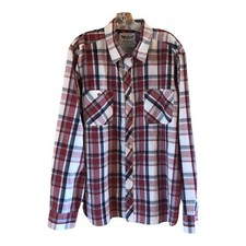 Levi Strauss  Co Two Horse Brand Men's XL Long Sleeve Button Down Shirt Vtg.