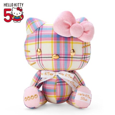 ぬいぐるみ HELLO KITTY 50TH ANNIVERSARY TARTAN Sanrio Hello Kitty 50th Anniversary Dress Tartan Lochcarron Plush
