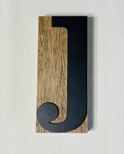 DaySpring Metal Monogram Letter Wall Decor Black Raised 3D Initial Farmhouse
