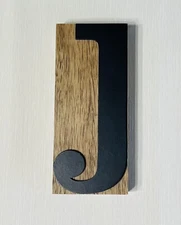 DaySpring Metal Monogram Letter Wall Decor Black Raised 3D Initial Farmhouse