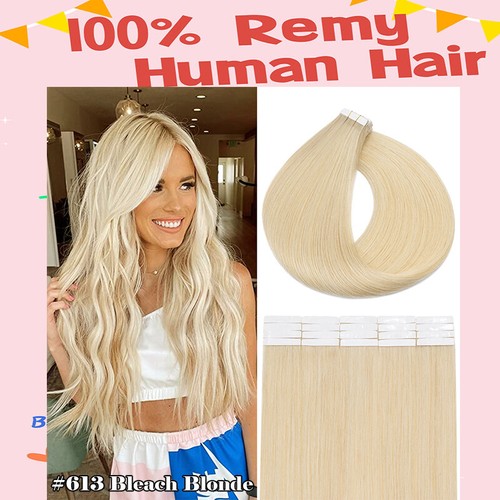 Invisible Tape Extensions 100% Remy Echthaar Tape In Remi Haarverlangerung Skin - Bild 38 von 47