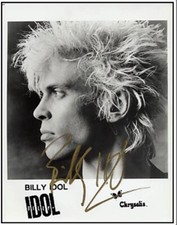Billy Idol STUDIO SHOT Signed RP 8X10 Promo Photo