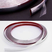 Zierleiste 12Mm X 5M | Chrom | Flexibel Selbstklebend | Kontur Leiste Universal