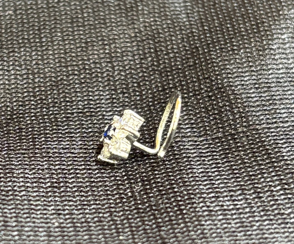 0.20 CT Simulierter Diamant Nasenpiercing Ring 14K Weißgold Beschichtet - Bild 4 von 4