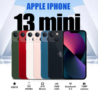 New Sealed Apple iPhone 13 MINI 128/256GB 5.4'' A2481 Factory Unlocked GSM CDMA