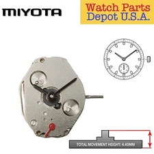 Original Miyota 1L45 Japan Quartz Movement, 2 Hands, Small Second at 6 - NEW!