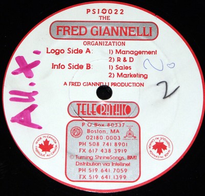 Fred Giannelli - The Fred Giannelli Organization, 12'', (Vinyl)