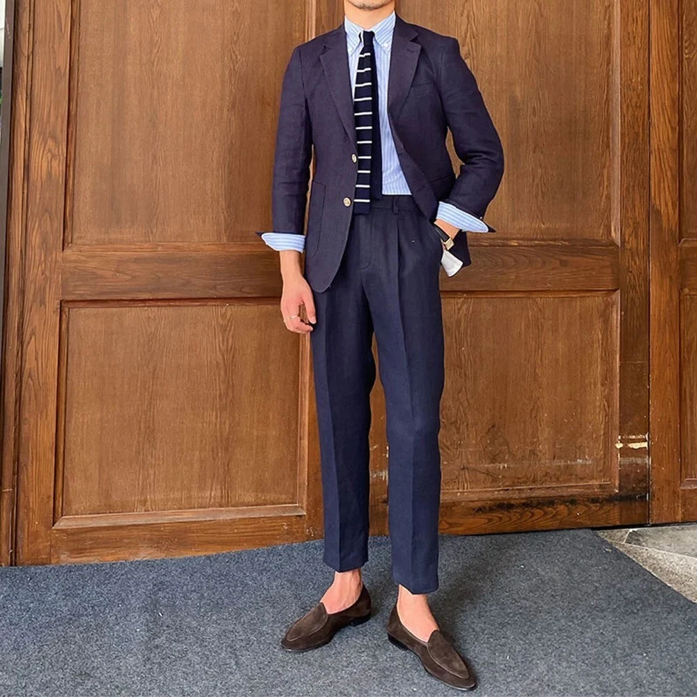 Blue summer suit - Wool suits