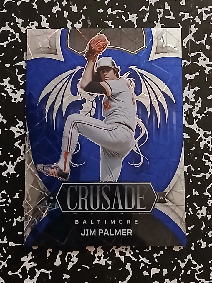 🔥 2023 Panini Crusade JIM PALMER Blue Velocity Refractor Parallel #/99 HOF SSP - Image 3 of 4