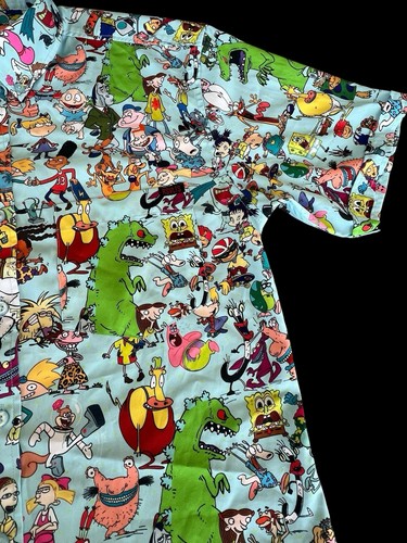 RSVLTS The Roosevelts Nickelodeon 90’s Mash Up Shirt Button Down Size Small - Picture 7 of 12
