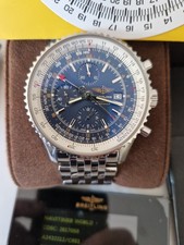 Breitling Navitimer Men's Black Watch with Stainless Steel Bracelet - A24322