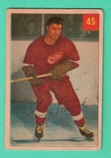 (1) TONY LESWICK  1954-55 PARKHURST # 45 RED WINGS  CARD (M0719)