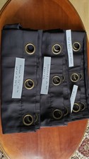 Black Blackout Curtains Drapes 40" x 90" Panels X 3 - Grommetts