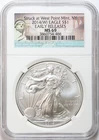 2014(W) $1 American Silver Eagle NGC MS69 - Early Releases, Struck at West Point