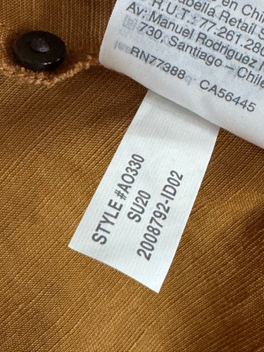 MADEWELL New Wrap Dress Size Small S Women’s Linen-Blend Balloon Sleeve Mustard - Picture 13 of 14