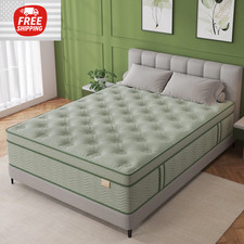 10" FULL Colchon Gel Memory Foam Hibrido Cama Full Hybrid Mattress Medium Firm