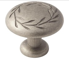 Amerock Leaf 1 1/4" BP1581-WN Weathered Nickel Cabinet Knob Discontinued Style