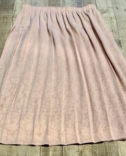 Vintage KORET Pink Rose Damask Pleated Midi Skirt 14 Pull On 80  s Excellent 