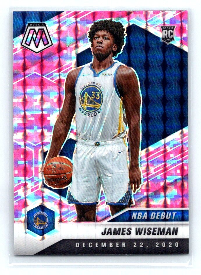 James Wiseman 2020-21 Panini Mosaic Mosaic Camo Pink #266