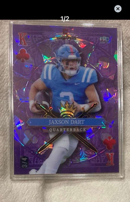 Wild Card 2024 5 Card Draw Stacked Deck Jaxson Dart Purple SDPC-JDN #/4
