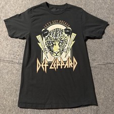 Def Leppard Let  s Get Rocked T Shirt Unisex Small Black Short Sleeves Graphic
