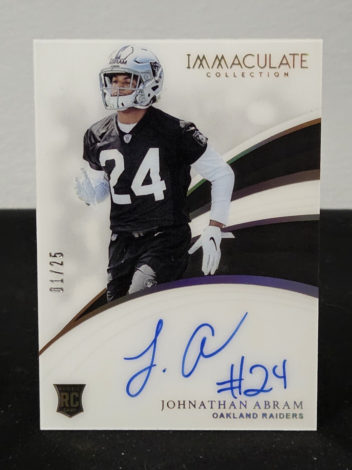 Johnathan Abram Panini Immaculate Collection Rookie Autographs #RA15 Gold