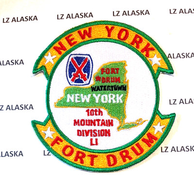 US ARMY FORT DRUM NEW YORK 10th MOUNTAIN DIVISION PATCH (USA6)