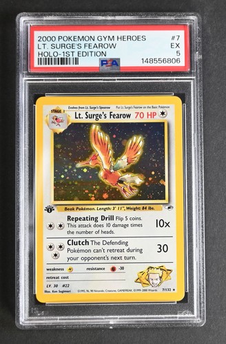 Lt. Surge's Fearow (1st Edition) graded PSA 5 for sale on eBay
